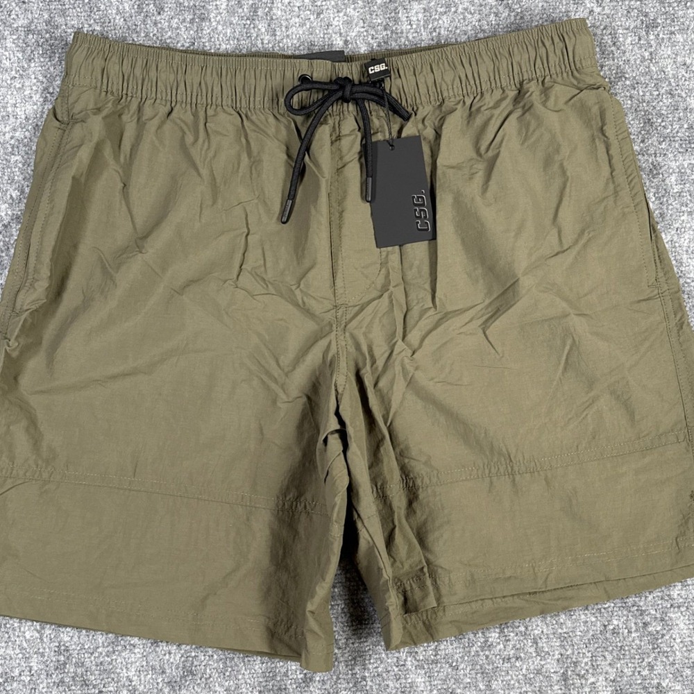 CSG City Wind Shorts Mens XL Olive Green 8 Inch Inseam NWT